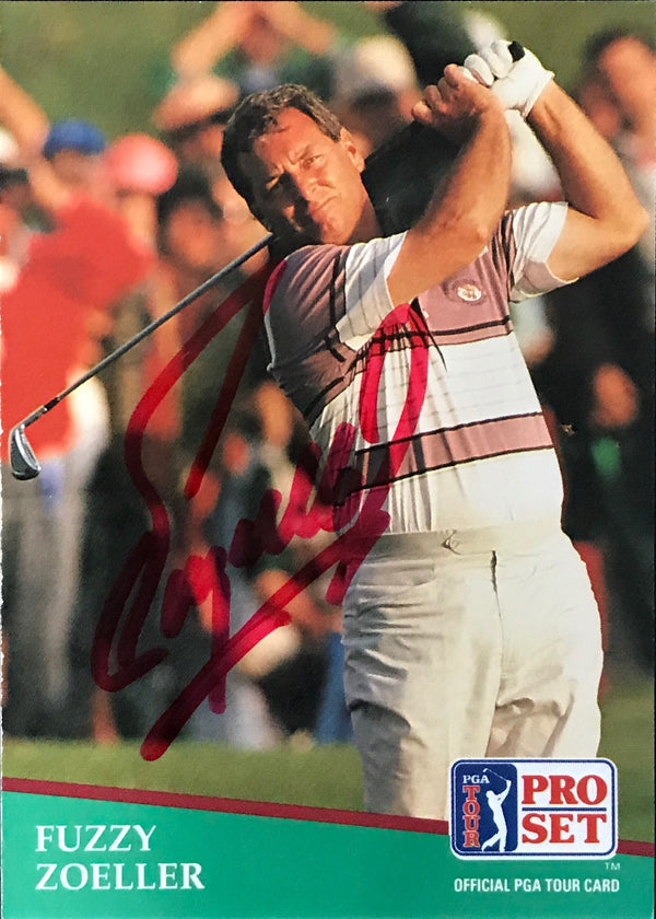 Fuzzy Zoeller Signed 1991 Pro Set Card