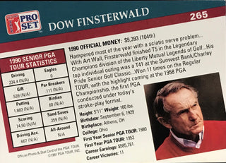 Dow Finsterwald Signed 1990 Pro Set Card
