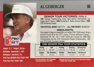 Al Geiberger Signed 1990 Pro Set Card