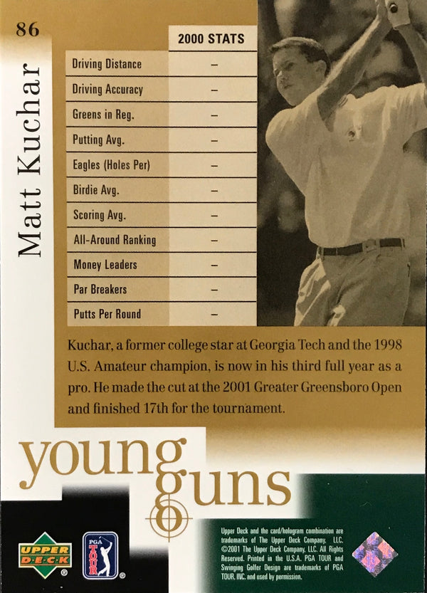 Matt Kuchar Signed 2001 Upper Deck Card