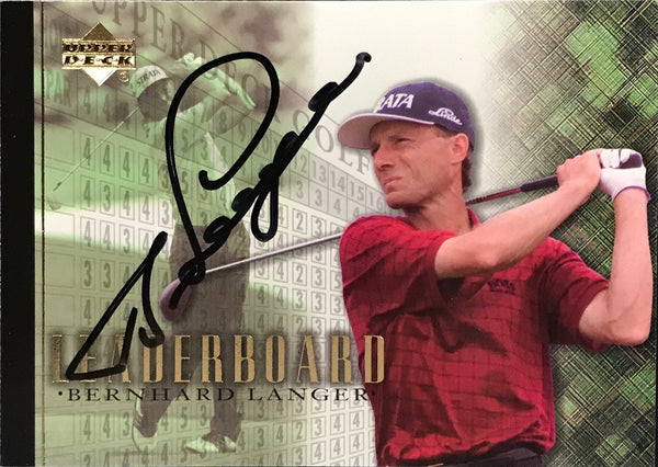 Bernhard Langer Signed 2001 Upper Deck No.105 Golf Card