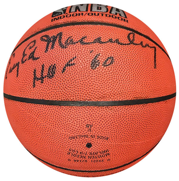 Ed Macauley "HOF 60" Autographed Spalding Indoor/Outdoor Basketball