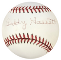 Buddy Hassett Autographed Official League Baseball (JSA)