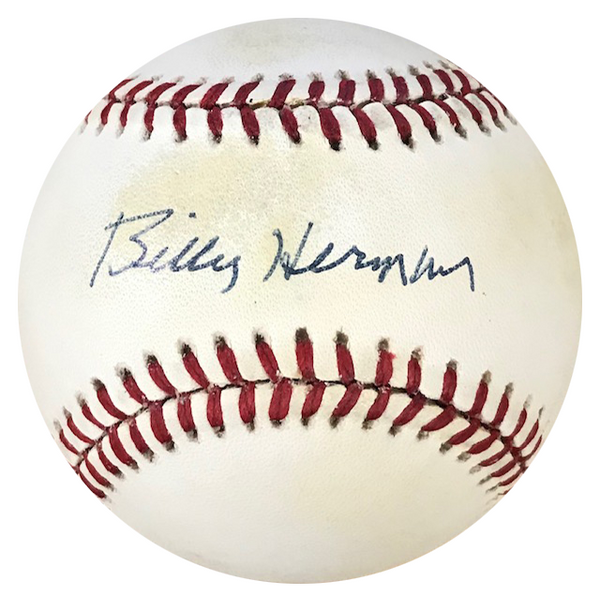Bill Herman Autographed Official National League Baseball (JSA)
