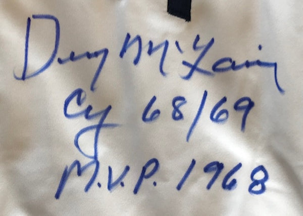 Denny McLain Autographed "Cy 68/69 MVP 1968" Detroit Tigers Jersey