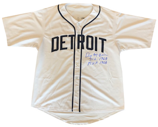 Denny McLain Autographed "31-6, 1968 MVP 1968" Detroit Tigers Jersey