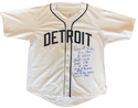Denny McLain Autographed Stat Detroit Tigers Jersey