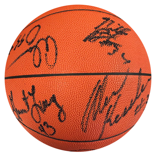 1990-91 Miami Heat Autographed Spalding Hybrid Leather Basketball