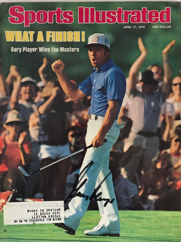 Gary Player Autographed Sports Illustrated April 17 1978