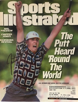 Justin Leonard Signed Sports Illustrated October 4 1999