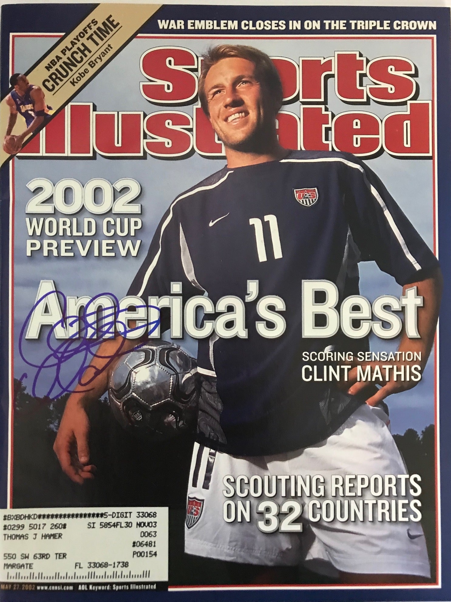 Clint Mathis Autographed Sports Illustrated May 27 2002 | Hollywood ...