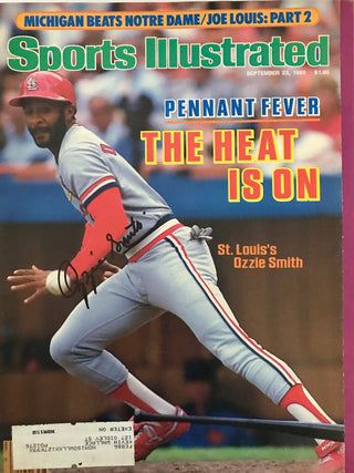 Ozzie Smith Signed Sports Illustrated September 23 1985
