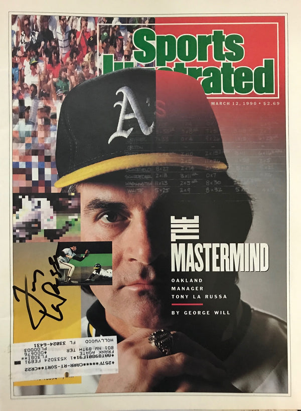 Tony LaRussa Signed Sports Illustrated - March 12 1990
