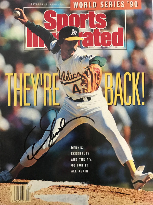 Dennis Eckersley Signed Sports Illustrated - October 22 1990