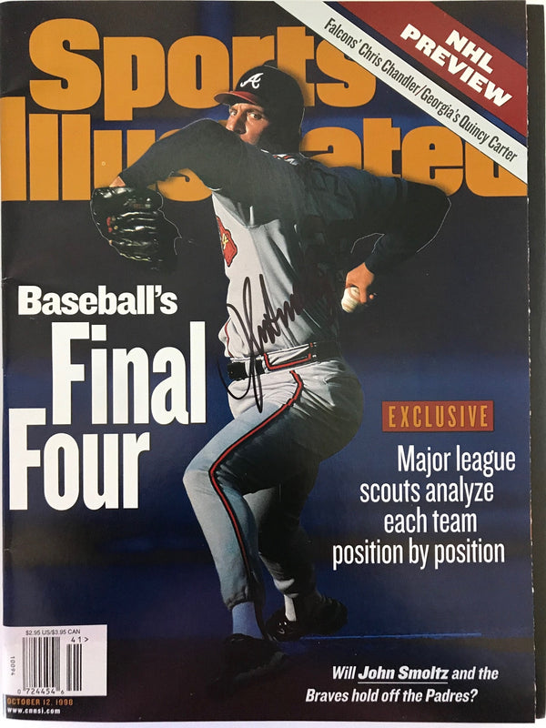 John Smoltz Signed Sports Illustrated Magazine - October 12 1998
