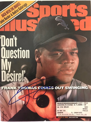 Frank Thomas Signed Sports Illustrated Magazine - March 13 2000