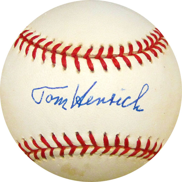 Tom Henrich Autographed Baseball