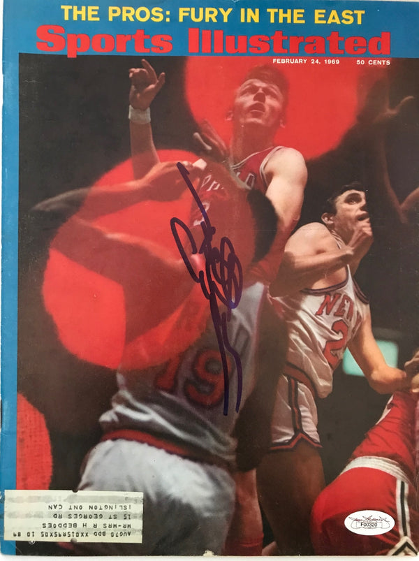 Billy Cunningham Signed Sports Illustrated February 24 1969 (JSA)