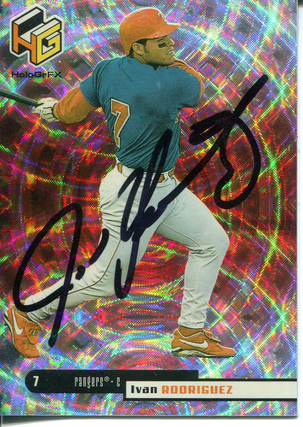 Ivan Rodriguez Autographed 1999 Upper Deck Card
