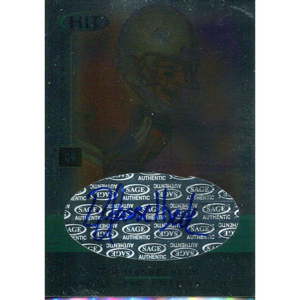 Tim Hasselbeck Autographed 2001 Sage Rookie Card