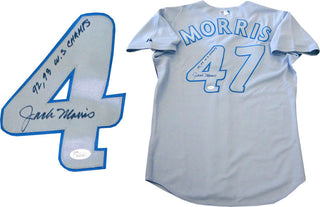 Jack Morris Autographed Toronto Blue Jays Jersey (JSA)