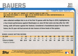 Jake Bauers 2019 Topps Rookie Card #311