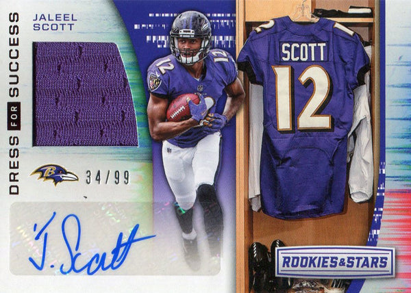 Jaleel Scott Autographed 2018 Panini Rookie & Stars Rookie Jersey Card