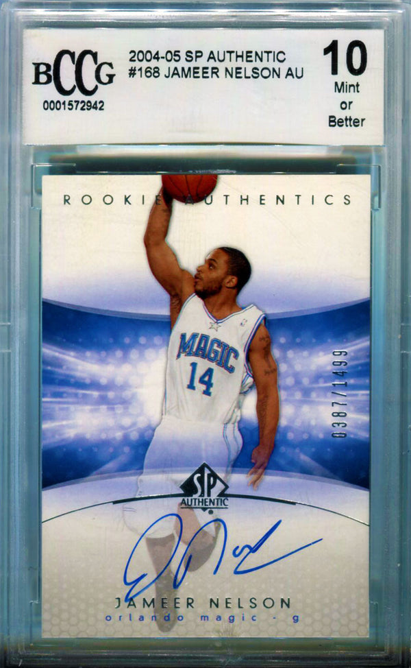 Jameer Nelson Autographed Rookie Upper Deck Card