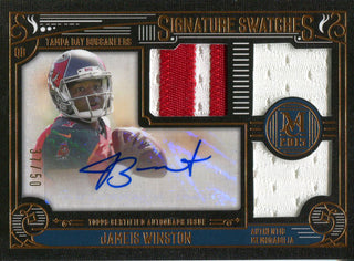 Jameis Winston Autographed 2015 Topps Signature Swatches Rookie Jersey Card