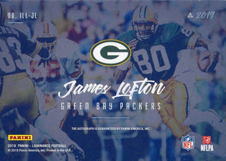 James Lofton Autographed 2019 Panini Luminance Illuminate Card