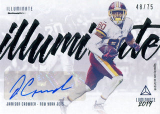 Jamison Crowder Autographed 2019 Panini Luminance Illuminate Card
