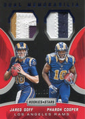 Jared Goff & Pharoh Cooper 2016 Panini Rookie & Stars Rookie Jersey Card