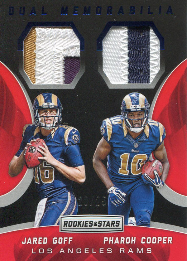 Jared Goff & Pharoh Cooper 2016 Panini Rookie & Stars Rookie Jersey Card