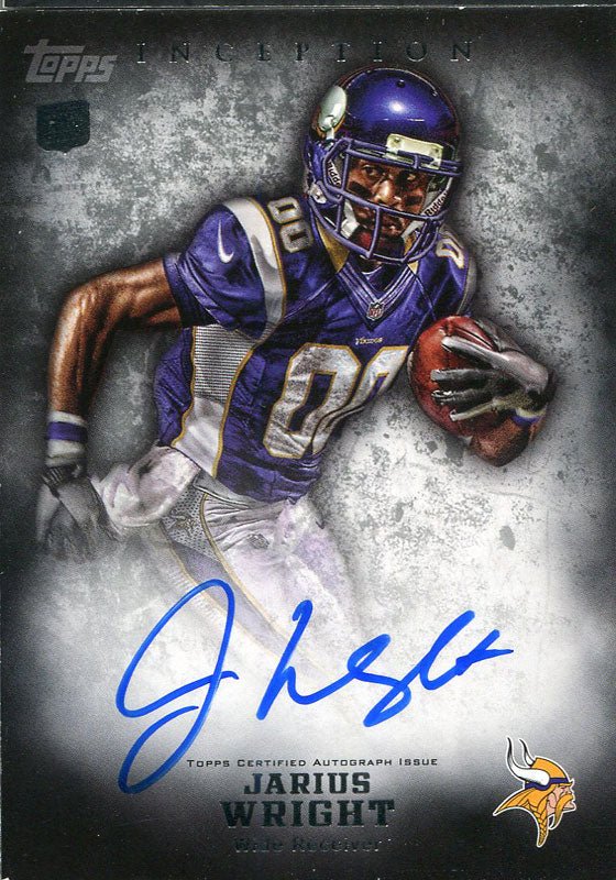 Jarius Wright Autographed 2012 Topps Inception Rookie Card