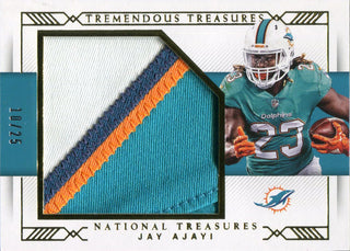 Jay Ajayi Unsigned 2017 Panini National Treasures Tremendous Treasures Jersey Card