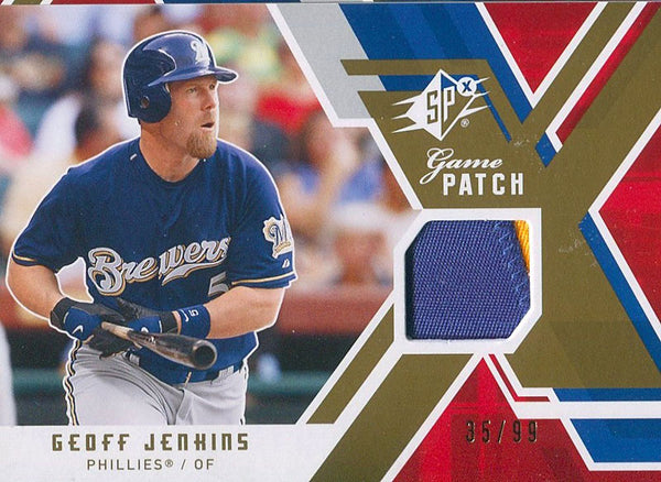 Geoff Jenkins Unsigned Two-Color Jersey Patch Card