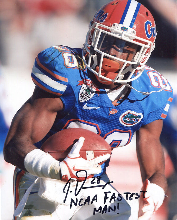 Jeff Demps "NCAA Fastest Man!" Autographed Florida Gators 8x10 Photo