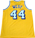 Jerry West Autographed Los Angeles Lakers Jersey Back