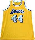 Jerry West Autographed Los Angeles Lakers Jersey Front