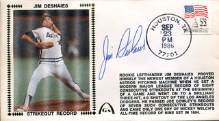 Jim Deshaies Autographed First Day Cover