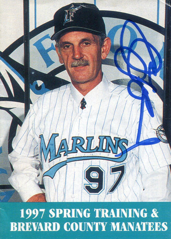 Jim Leyland Autographed 1997 Spring Training Schedule