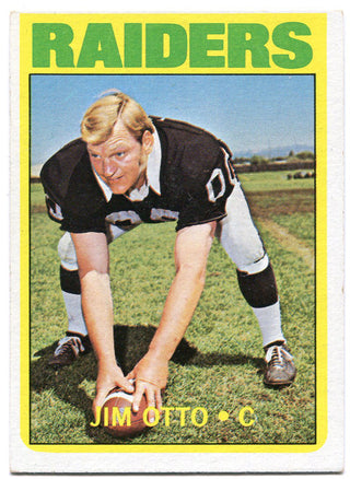 Jim Otto Unsigned 1972 Topps Card