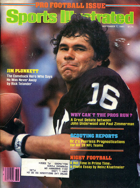 Jim Plunkett Unsigned Sports Illustrated Magazine