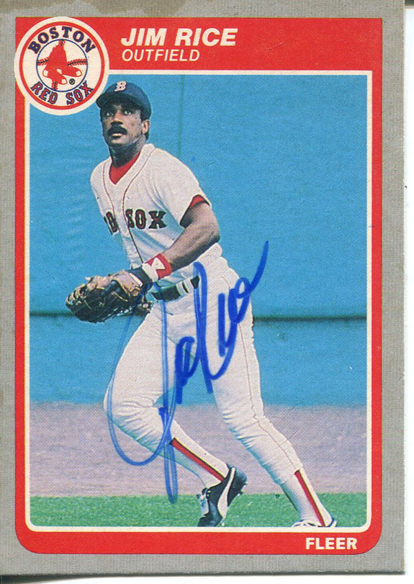 Jim Rice Autographed 1985 Fleer Card