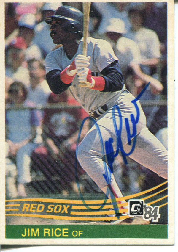 Jim Rice Autographed 1984 Donruss Card