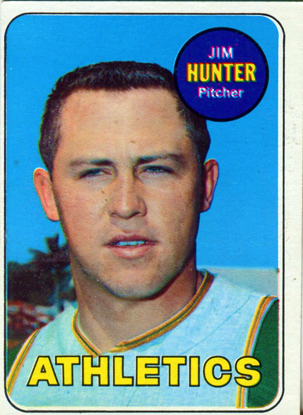 Jim Hunter Unsigned 1969 Baseball Card