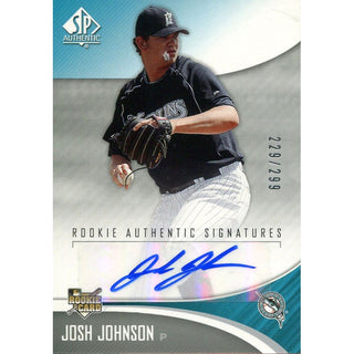 Josh Johnson Autographed 2006 Upper Deck Sp Rookie Card