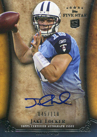 Jake Locker Autographed 2011 Topps Five Star Rookie Card