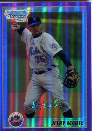 Jefry Marte Unsigned 2010 Bowman Chrome Refractor Rookie Card