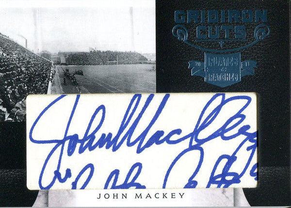 John Mackey Autographed 2011 Panini Gridiron Cuts Card